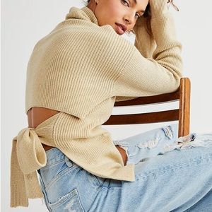 Free People Beach Bound Pullover in Reed Yellow